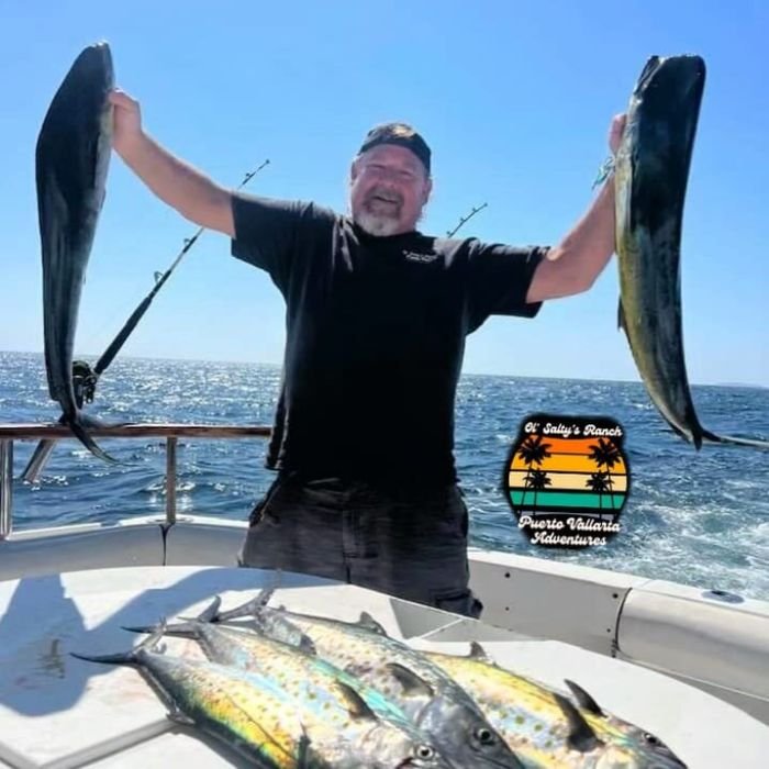 Two dorado landed on a Banderas Bay fishing charter