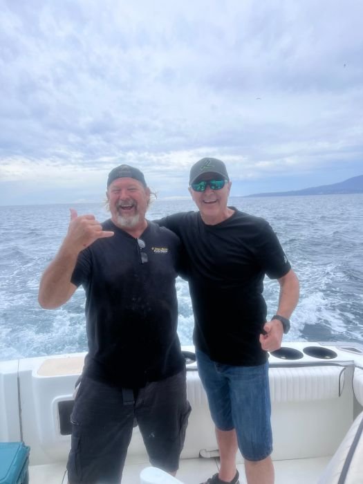 Celebrating a good day on the water