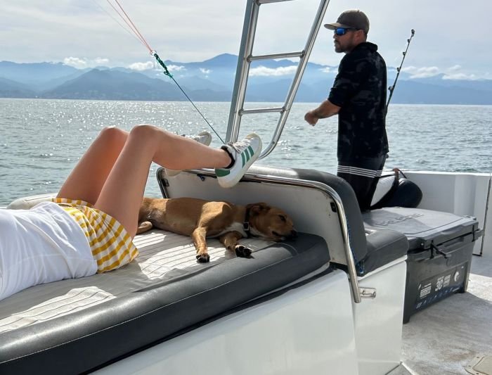 Trolling while the youngest crew member naps