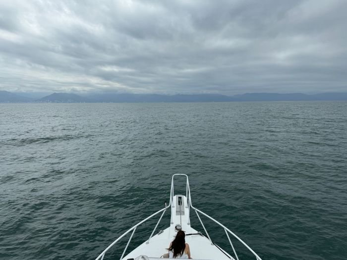 Heading out into Banderas Bay on an overcast morning