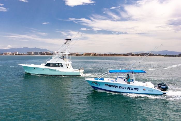 Our fleet running together along the Nuevo Vallarta shoreline