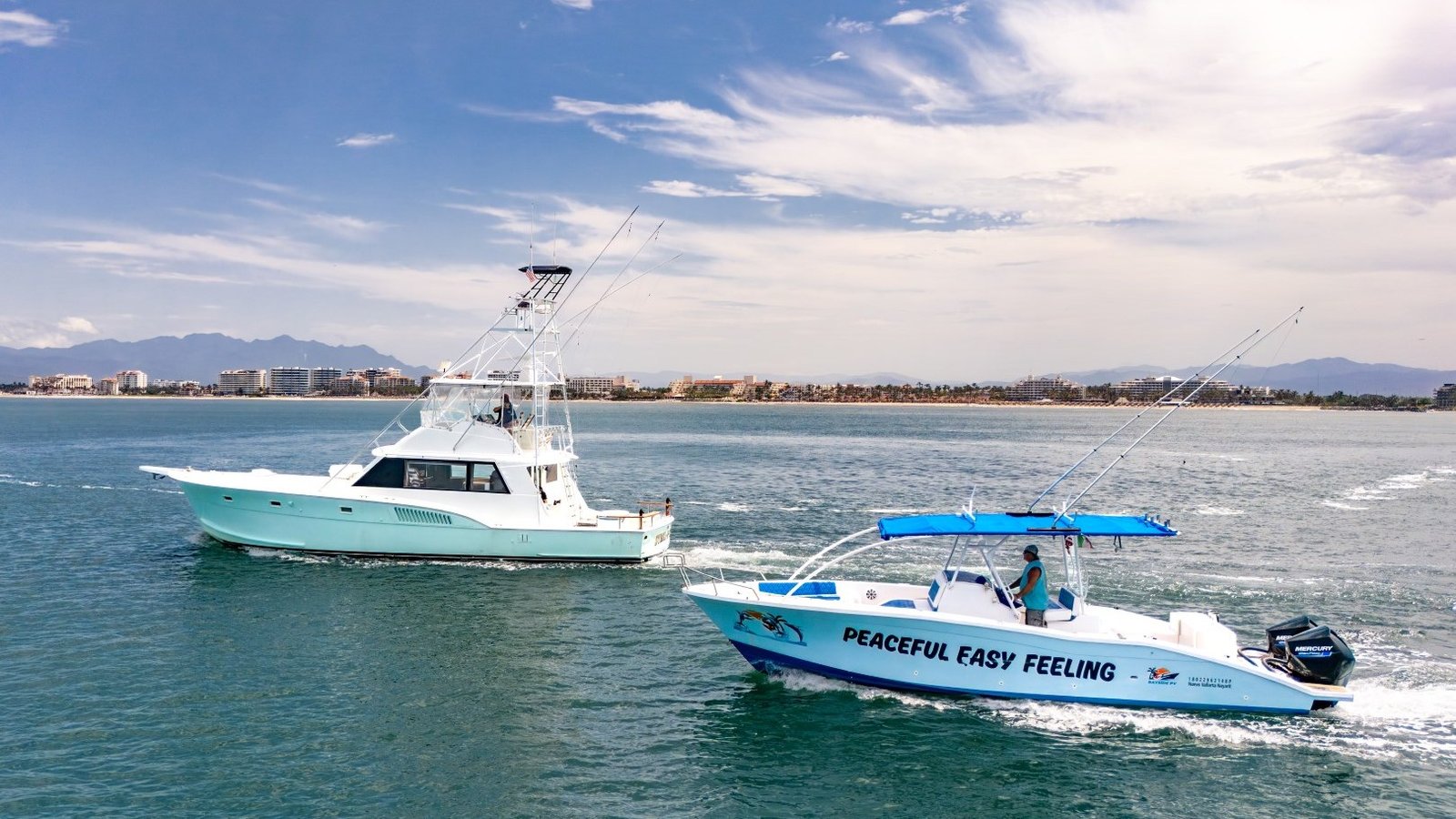 The Ol' Salty's Ranch fleet on Banderas Bay at golden hour